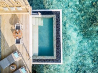 Intercontinental Maldives Hero Shot Outdoor Pool Deck Lagoon Pool Villa