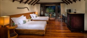 Jumeirah Vittaveli Beach Suite Twin Bedroom Hero