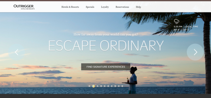 Outrigger wins Best Hotel/Resort Website award